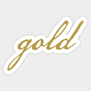 Gold Christmas Gift Minimal Typography Gold Script Sticker